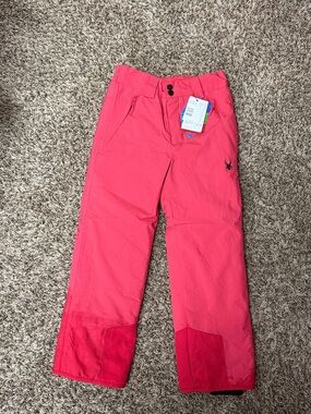 Spyder Youth Ski Snow Pants Waterproof Insulated Pink 7/8 NWT